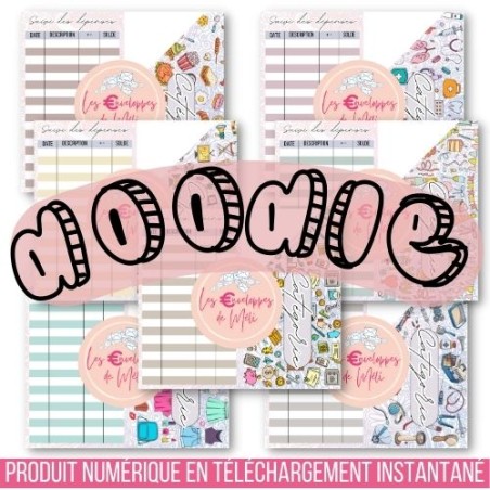 DOODLE (DIGITAL) - ENVELOPPES BUDGET POUR CLASSEUR A6