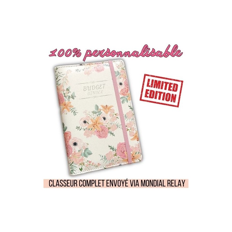 CLASSEUR FLEURS BUDGET A6 *PERSONNALISABLE*