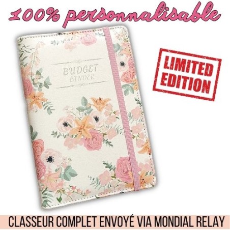 CLASSEUR FLEURS BUDGET A6 *PERSONNALISABLE*