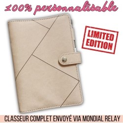 CLASSEUR BEIGE FORME BUDGET A6 *PERSONNALISABLE*