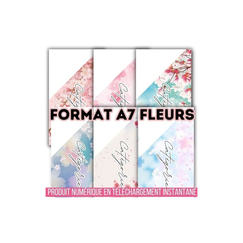 FLEURS (DIGITAL) - ENVELOPPES BUDGET POUR CLASSEUR A7