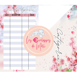 FLEURS (DIGITAL) - ENVELOPPES BUDGET POUR CLASSEUR A7