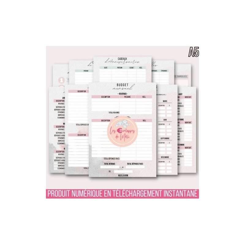 PLANNER BUDGET A5 (DIGITAL) - SPECIAL ENVELOPPES BUDGET - A5