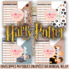 HARRY POTTER - 9 ENVELOPPES BUDGET POUR CLASSEUR A6 -