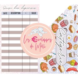 DOODLE - 7 ENVELOPPES BUDGET POUR CLASSEUR A6