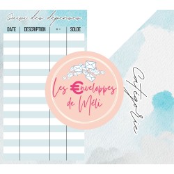 NEUTRAL - 15 ENVELOPPES BUDGET POUR CLASSEUR A6 -