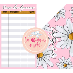 MARGUERITES (DIGITAL) - ENVELOPPES BUDGET POUR CLASSEUR A6 -