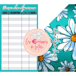 MARGUERITES (DIGITAL) - ENVELOPPES BUDGET POUR CLASSEUR A6 -