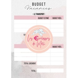 BUDGET VACANCES (DIGITAL) - SPECIAL ENVELOPPES BUDGET